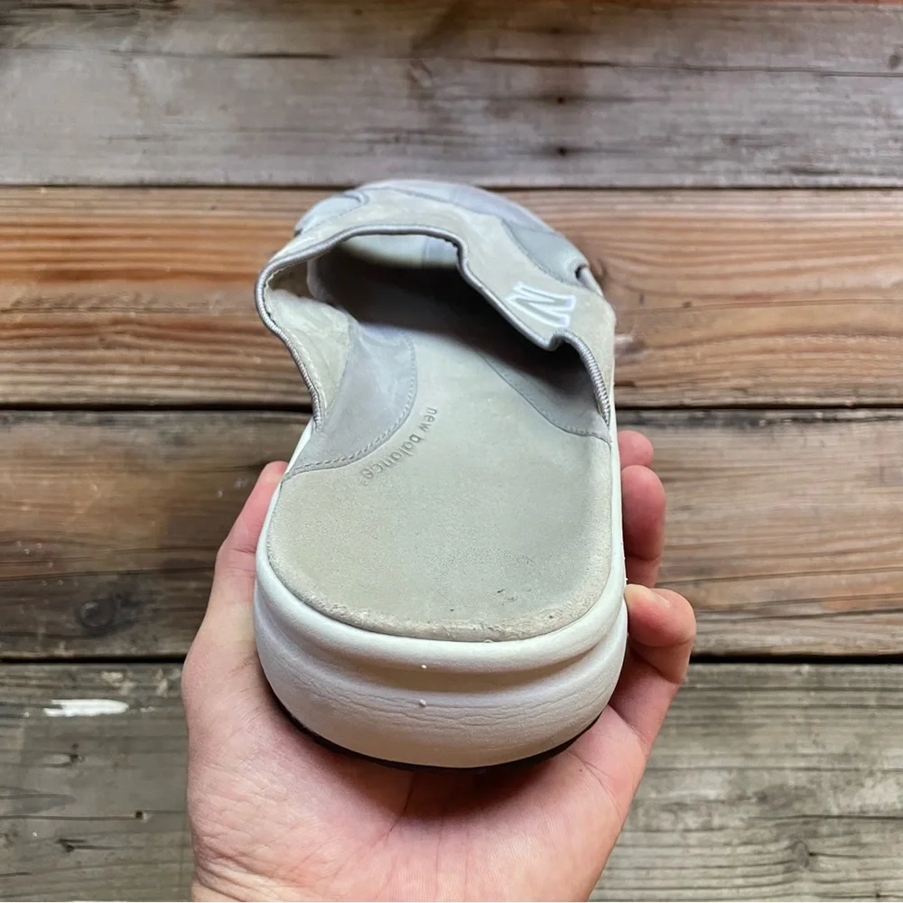 Rare Men New Balance 992 Grey Sandals Slippers Slides Flip Flops